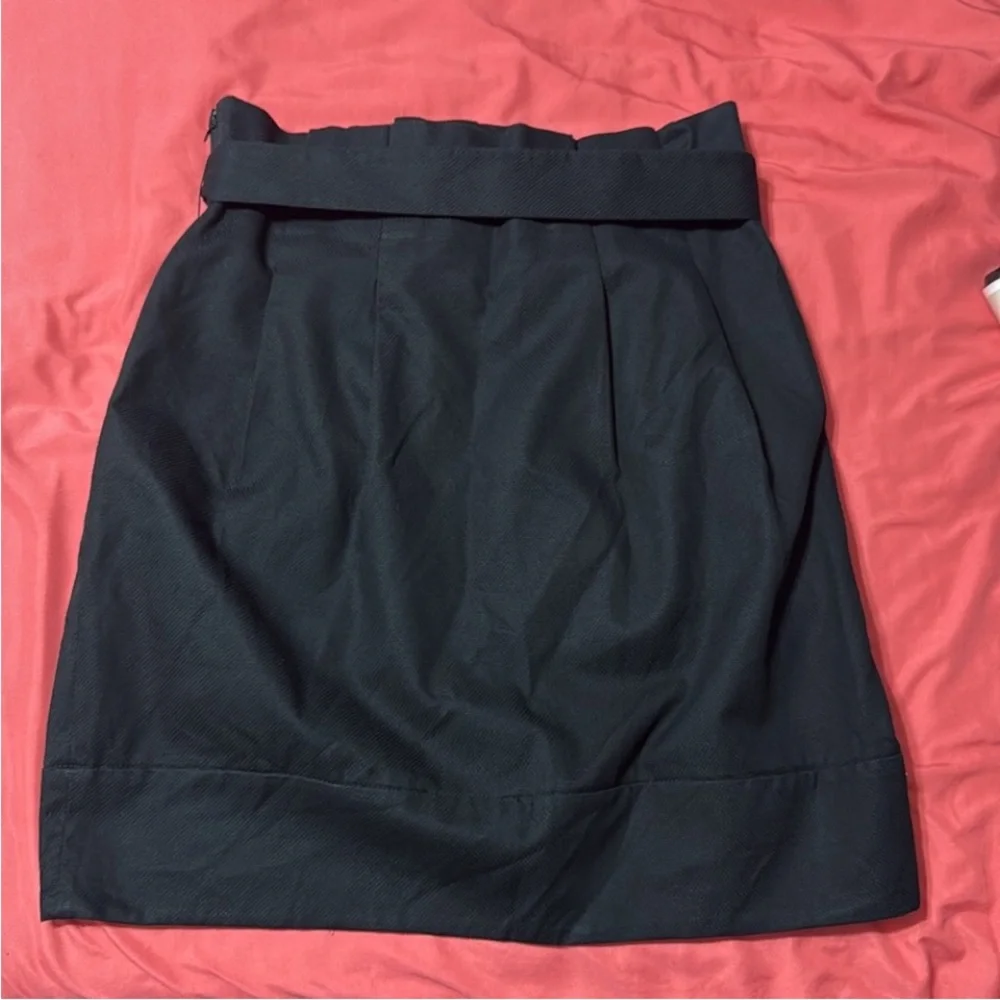 BCBGMAXAZRIA Pleated Seersucker Skirt w/ Pockets and Belt Size: 12